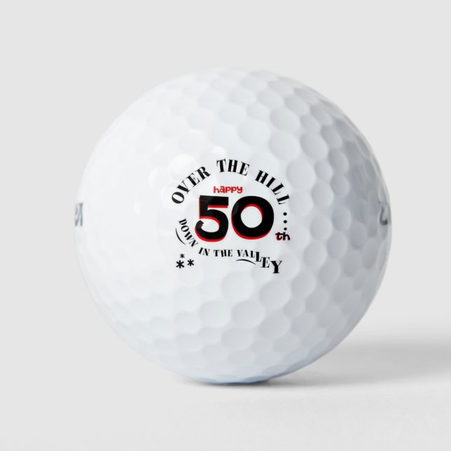 GLÜCKLICH 50. GOLFBALL (Vorderseite)