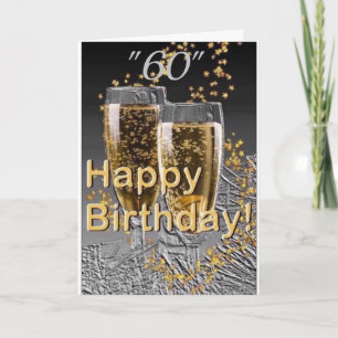 ***GLÜCKLICH "60." GEBURTSTAG" FÜR SIE! KARTE