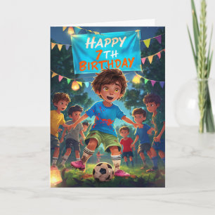 glücklich 7. Geburtstag Karte