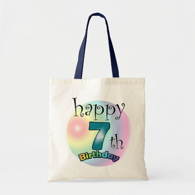 glücklich 7. Geburtstag Tragetasche (Vorne)