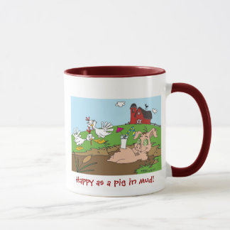 Glücklich als Schwein im Schlamm! Tasse