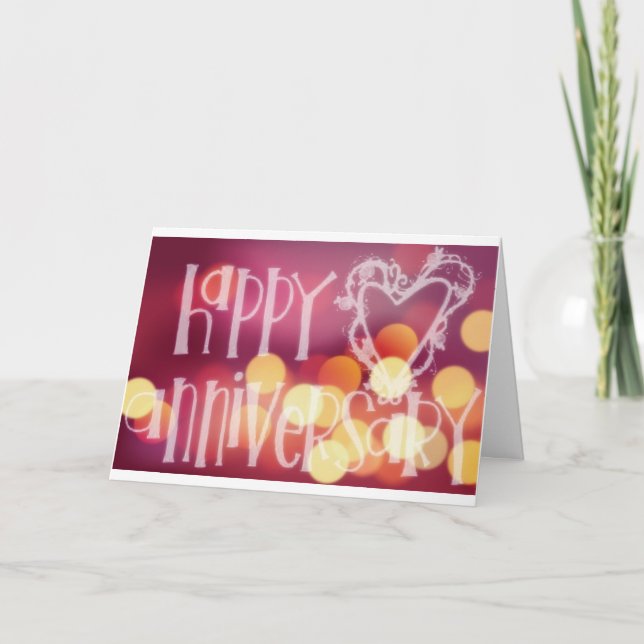 GLÜCKLICH "ANNIVERSARY" FÜR FREUNDE/PERFEKTE PAARE KARTE (Vorderseite)