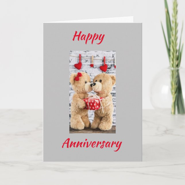 GLÜCKLICH "ANNIVERSARY" zu **MY HONEYBEAR** Karte (Vorderseite)