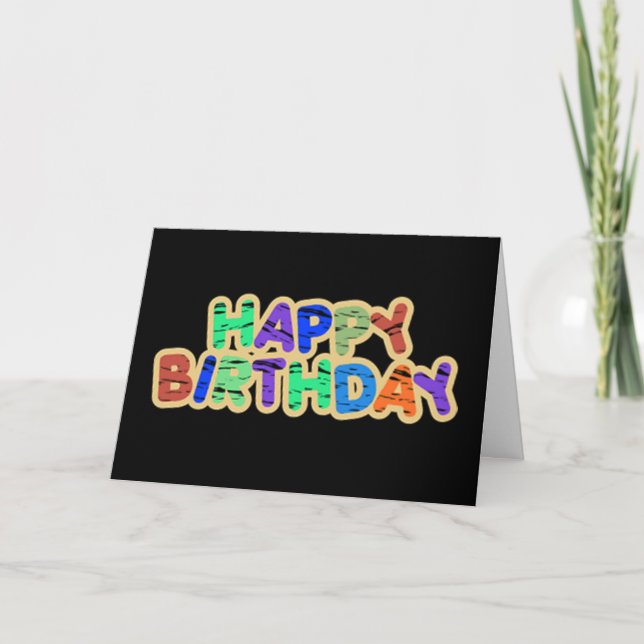 GLÜCKLICH ****AUGUST**** GEBURTSTAG KARTE (Vorderseite)