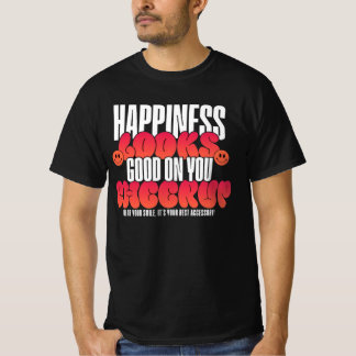 GLÜCKLICH AUSSEHENDES T-SHIRT FÜR MÄNNER