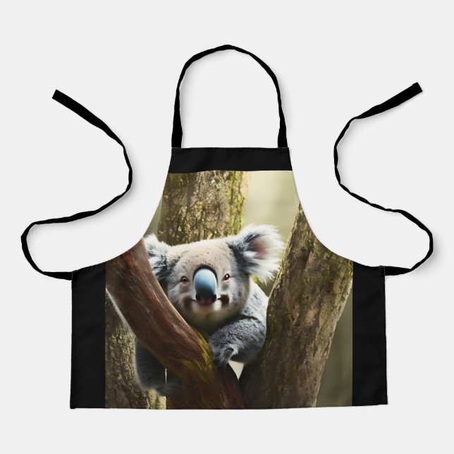 Glücklich australisches Koala in Tree, Kinder Schü Schürze (Vorderseite)