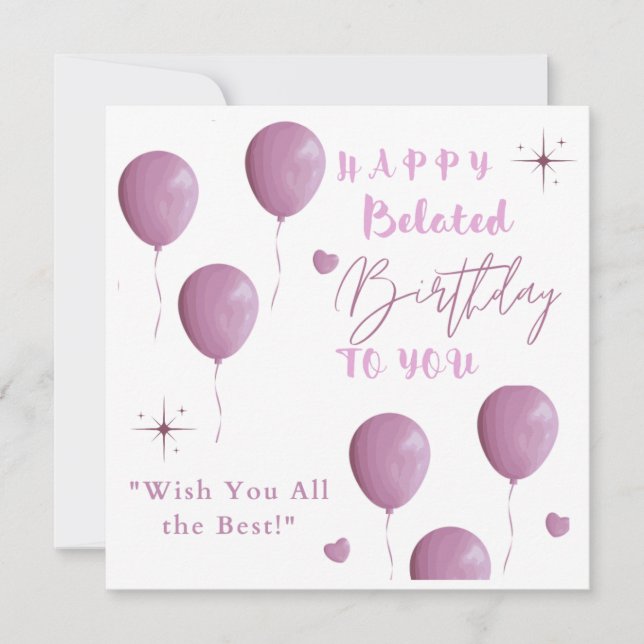 GLÜCKLICH BEGONNEN Geburtstag FÜR SIE Ankündigung (Vorderseite)