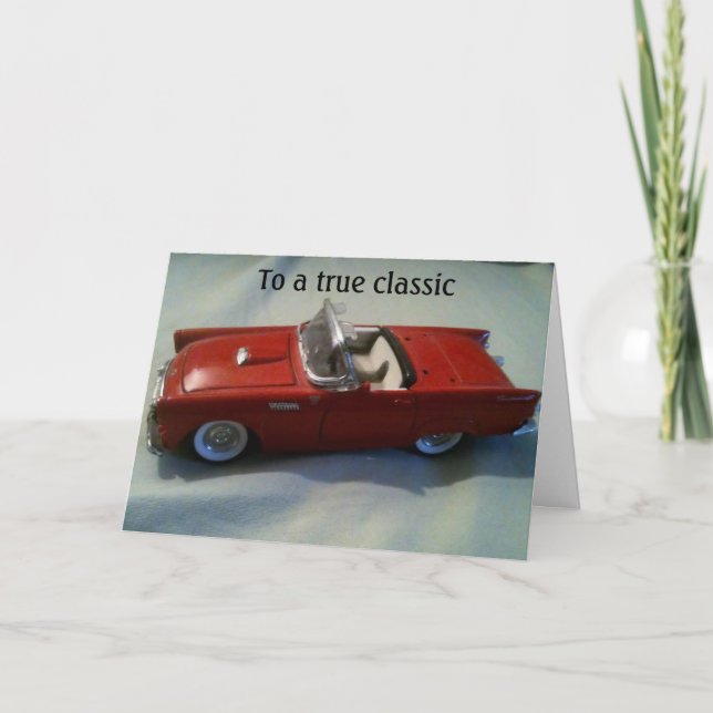 GLÜCKLICH BIRTHAY ZU EINER WAHREN KLASSIK KARTE (Vorderseite)