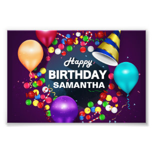 GLÜCKLICH BIRTHDAY KIDS FOTODRUCK