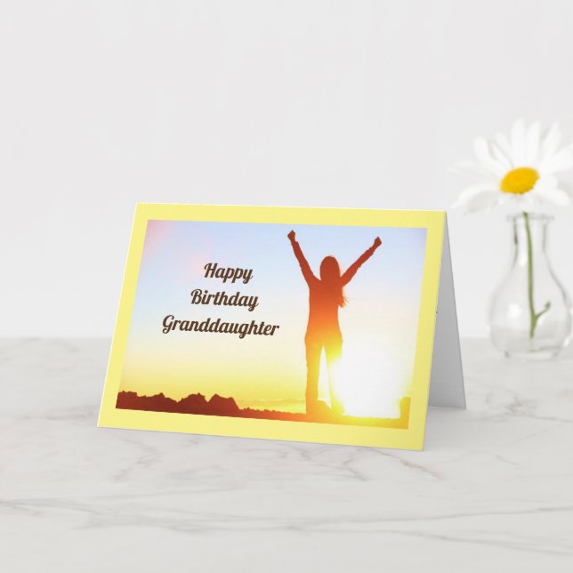 ***GLÜCKLICH BIRTHTAG*** ZU MEINEM GRANDDAUGHTER KARTE (Kleine Pflanze)