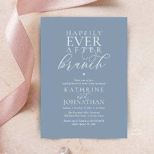 Glücklich bis ans Ende Brunch Klasse Hochzeit Elop Einladung
