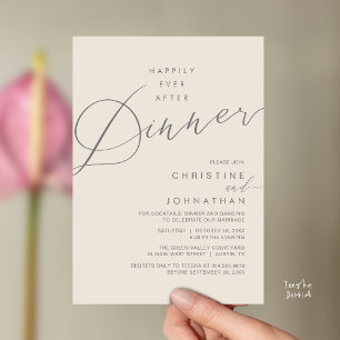 Glücklich bis ans Ende der Nacht Hochzeitsempfang Einladung