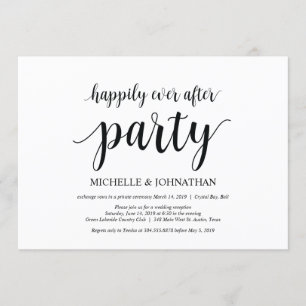 Glücklich bis ans Ende der Party, Hochzeit Elopeme Einladung