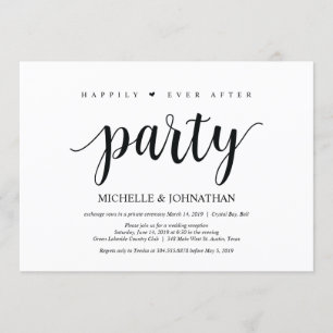 Glücklich bis ans Ende der Party, Hochzeit Elopeme Einladung
