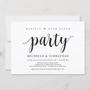 Glücklich bis ans Ende der Party, Hochzeit Elopeme Einladung
