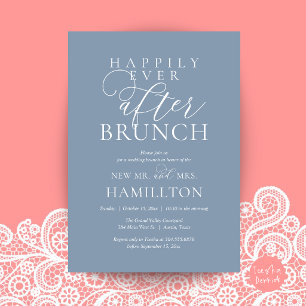 Glücklich bis ans Ende der Zeit - Brunch Modern Po Einladung