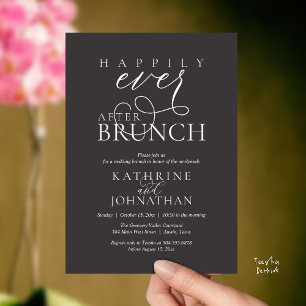 Glücklich bis ans Ende der Zeit Brunch nach der Ho Einladung