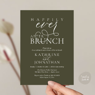 Glücklich bis ans Ende der Zeit Brunch nach der Ho Einladung