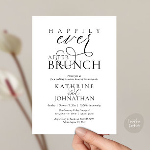 Glücklich bis ans Ende der Zeit Brunch nach der Ho Einladung