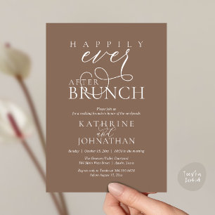Glücklich bis ans Ende der Zeit Brunch nach der Ho Einladung