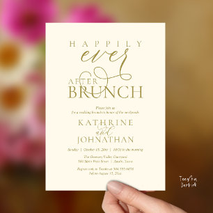 Glücklich bis ans Ende der Zeit Brunch nach der Ho Einladung