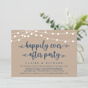 Glücklich bis ans Ende der Zeit Hochzeit Elopement Einladung