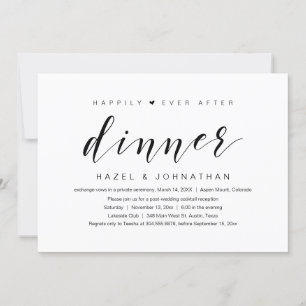 Glücklich bis ans Ende der Zeit, Hochzeits-Dinner  Einladung