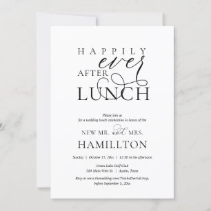 Glücklich bis ans Ende der Zeit - Hochzeitslunch-F Einladung