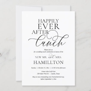 Glücklich bis ans Ende der Zeit - Hochzeitslunch-F Einladung