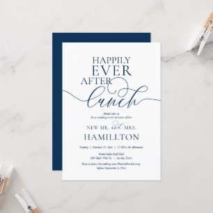 Glücklich bis ans Ende der Zeit - Hochzeitslunch-F Einladung