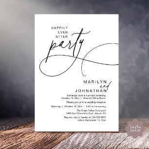 Glücklich bis ans Ende der Zeit Moderne elegante H Einladung