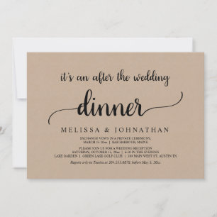 Glücklich bis ans Ende der Zeit Rustikale Hochzeit Einladung