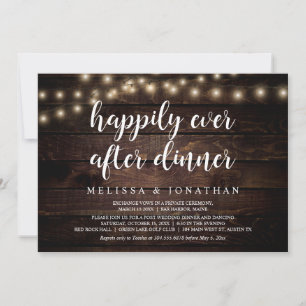 Glücklich bis ans Ende des Abendessens, Hochzeitsf Einladung