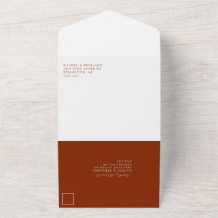 Glücklich bis ans Ende Elegant Boho Hochzeit  All In One Einladung