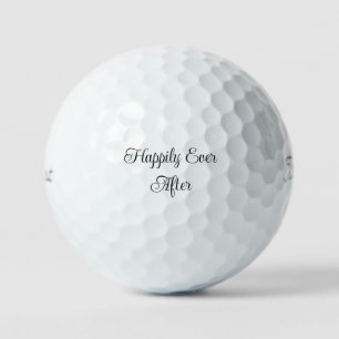 'Glücklich bis ans Ende' Golfplatz Hochzeitsgesche Golfball