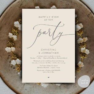 Glücklich bis ans Lebensende Hochzeitsdinner Party Einladung