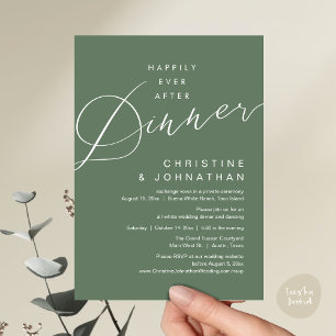 Glücklich bis ans Lebensende Romantische Hochzeits Einladung