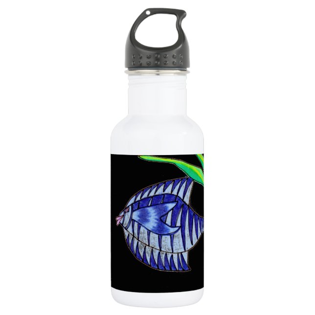 Glücklich Blau zu sein Edelstahlflasche (Vorderseite)