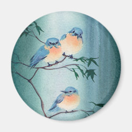GLÜCKLICH BLUEBIRDS VON SHARON SHARPE MAGNET