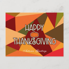 GLÜCKLICH DANKSGIVING Dreiecke Herbst Herbst Postk Feiertagspostkarte