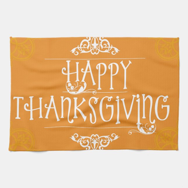 GLÜCKLICH DANKSGIVING GESCHIRRTUCH (Horizontal)