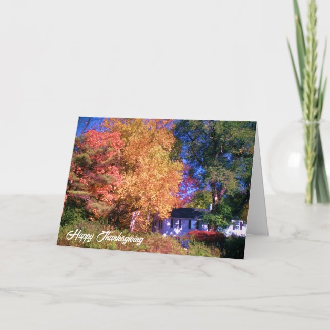 GLÜCKLICH DANKSGIVING-Karte Feiertagskarte (Vorderseite)