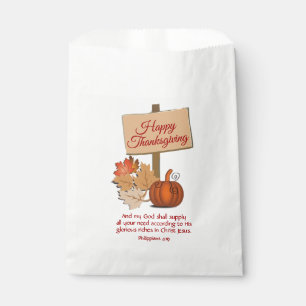 GLÜCKLICH DANKSGIVING Philippinen 4:19 Schrift Geschenktütchen