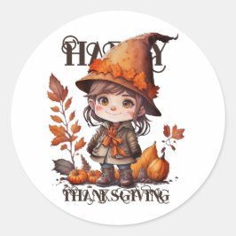 GLÜCKLICH DANKSGIVING! RUNDER AUFKLEBER