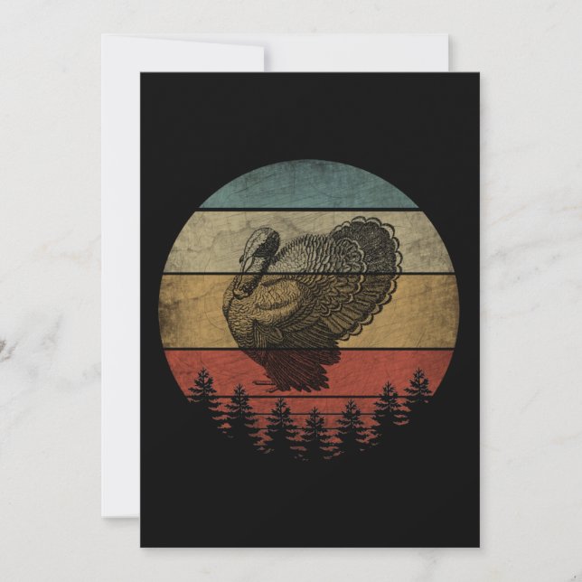 GLÜCKLICH DANKSGIVING TÜRKEI EINLADUNG (Vorderseite)