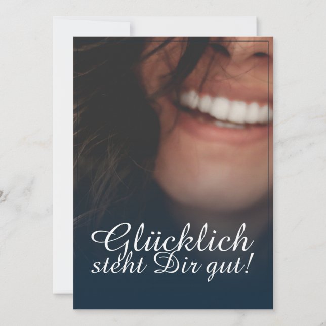 Glücklich, du Arsch! - Blau (Vorderseite)