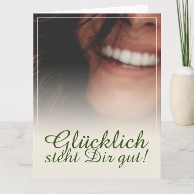 Glücklich, du Arsch! Karte (Vorderseite)