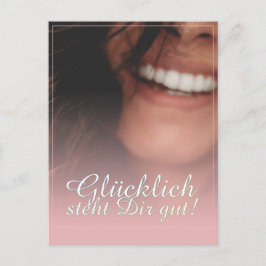 Glücklich, du Arsch! - Rosé Feiertagspostkarte