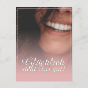 Glücklich, du Arsch! - Rosé Feiertagspostkarte