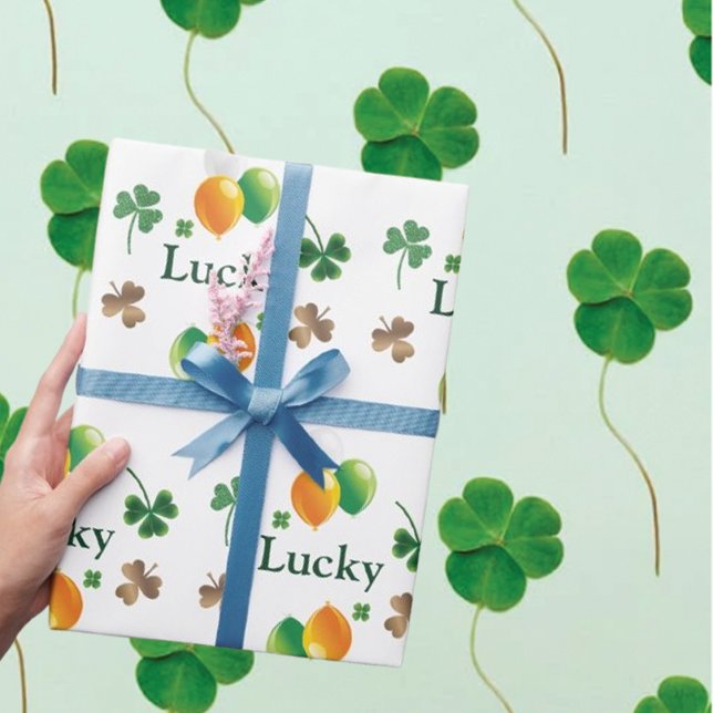 Glücklich - Funny St. Patrick's Day Geschenkpapier (Von Creator hochgeladen)